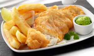 Fish and Chips at Tierney's Irish Pub.